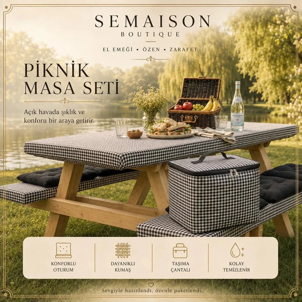 PİKNİK SETİ YERDE OTURMAYI SEVMEYENLERE ÖZEL